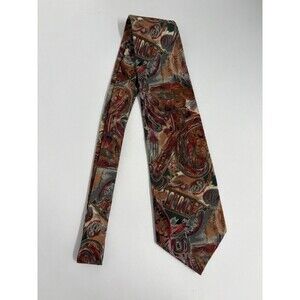 Oscar Dela Renta Tie Sir Joseph Store Floral Abstract Vintage Made In USA